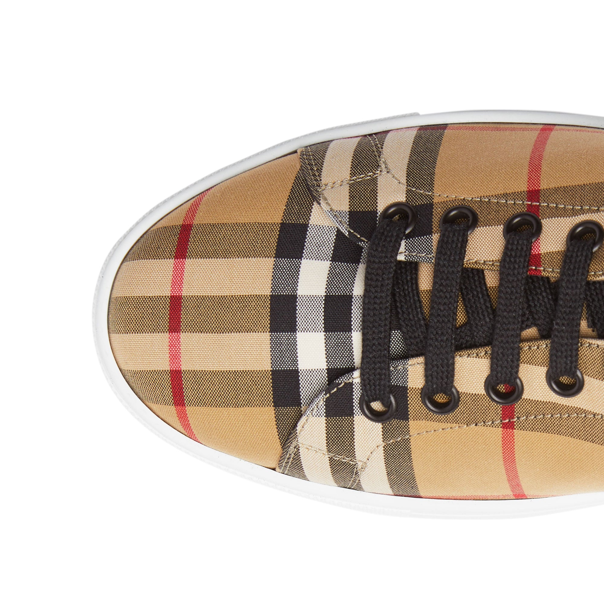 Sneakers en cuir à motif Vintage check - Antique Yellow