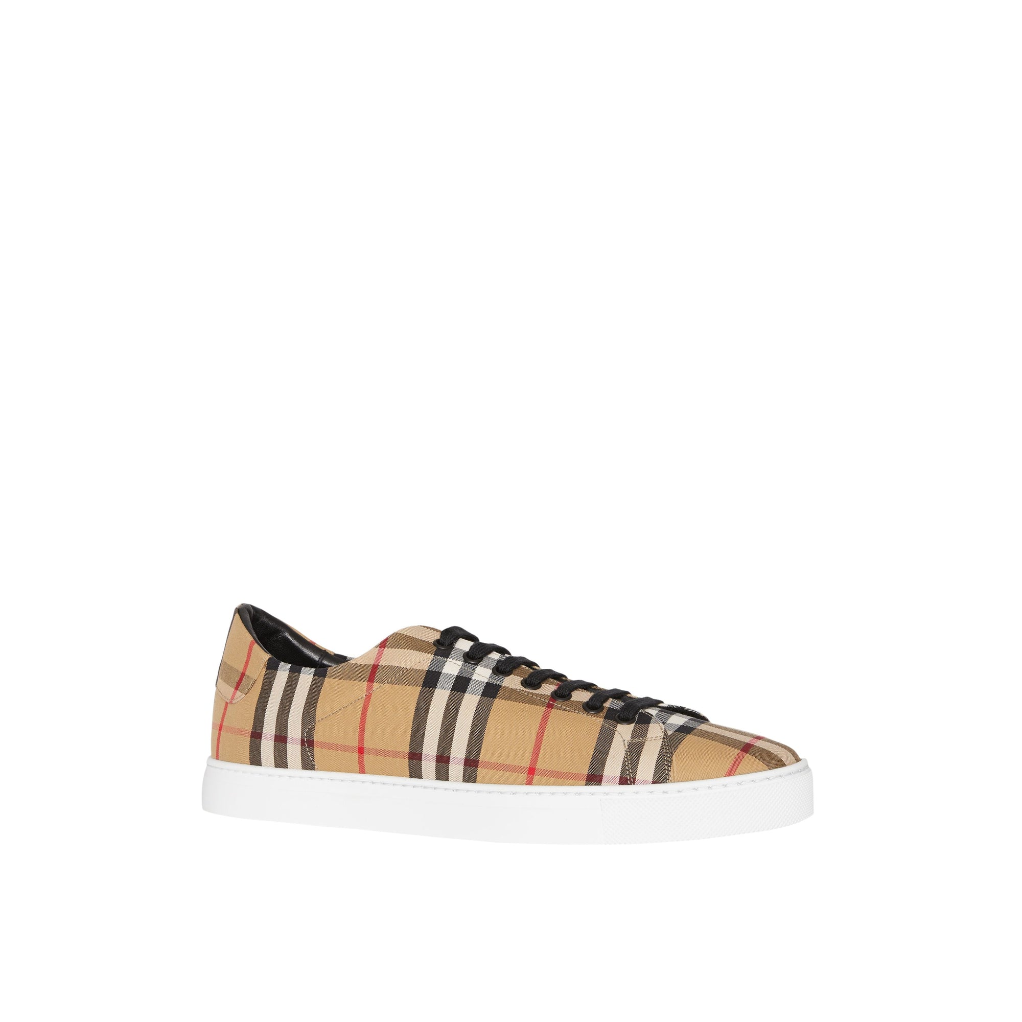 Sneakers en cuir à motif Vintage check - Antique Yellow