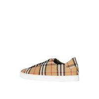 Sneakers en cuir à motif Vintage check - Antique Yellow