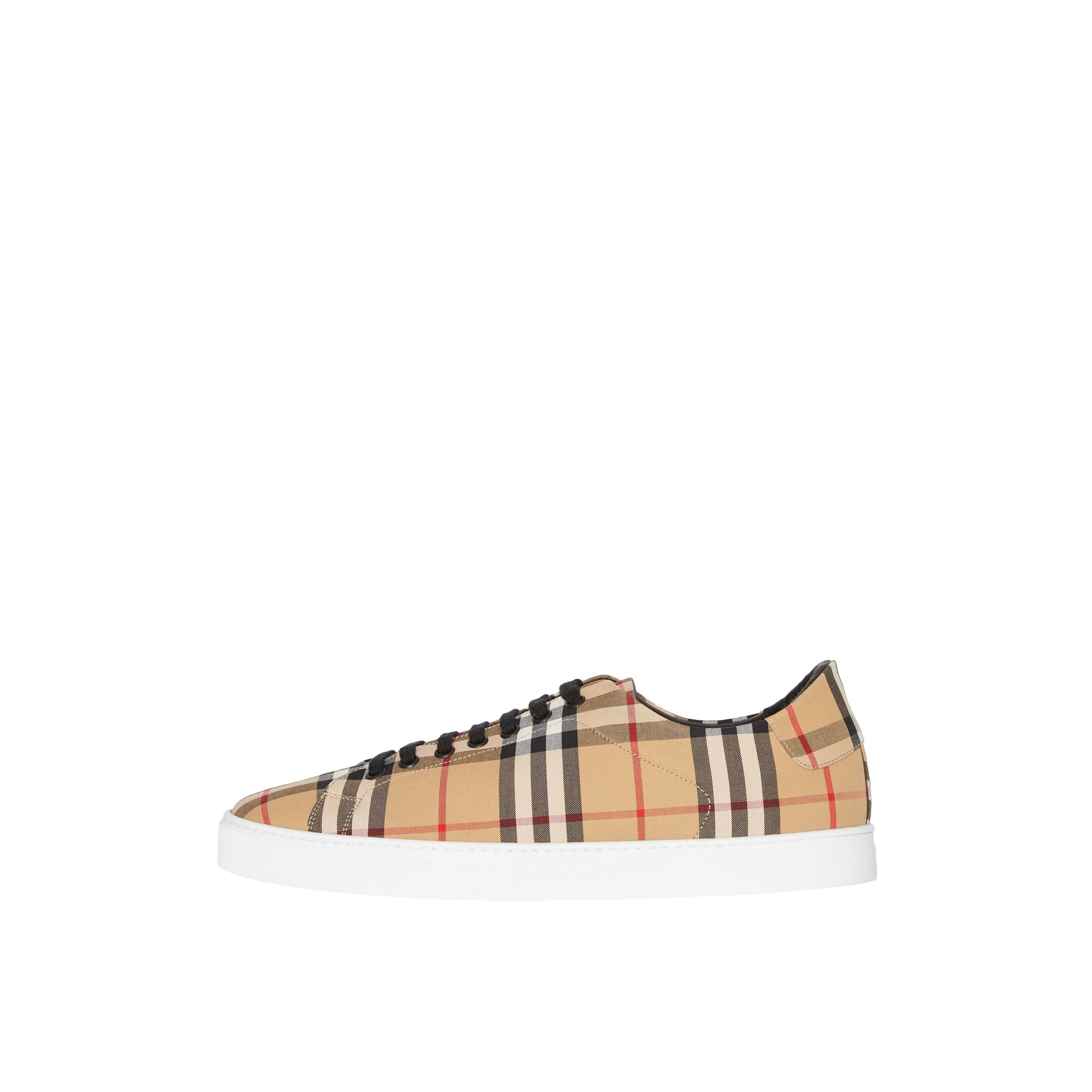 Sneakers en cuir à motif Vintage check - Antique Yellow