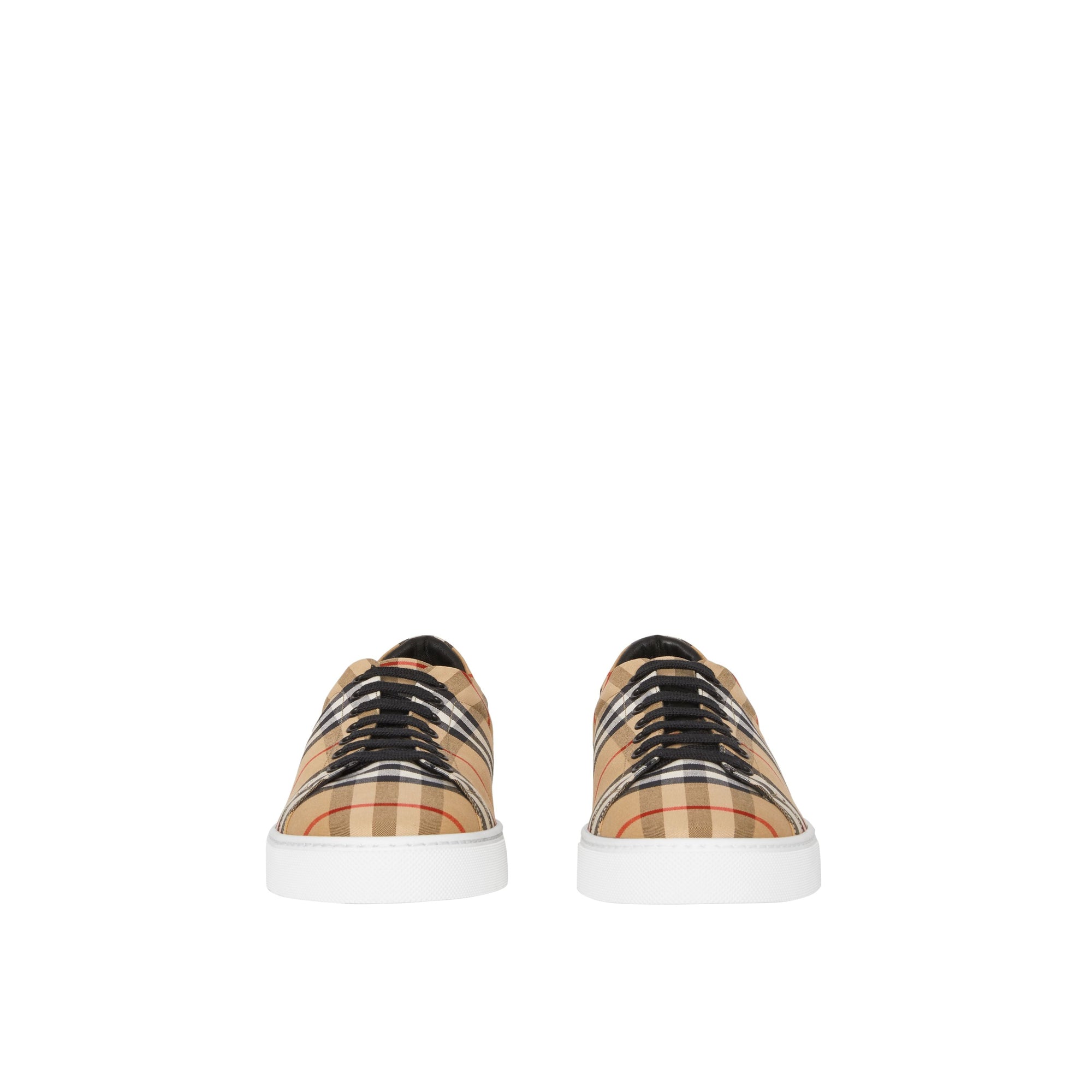 Sneakers en cuir à motif Vintage check - Antique Yellow