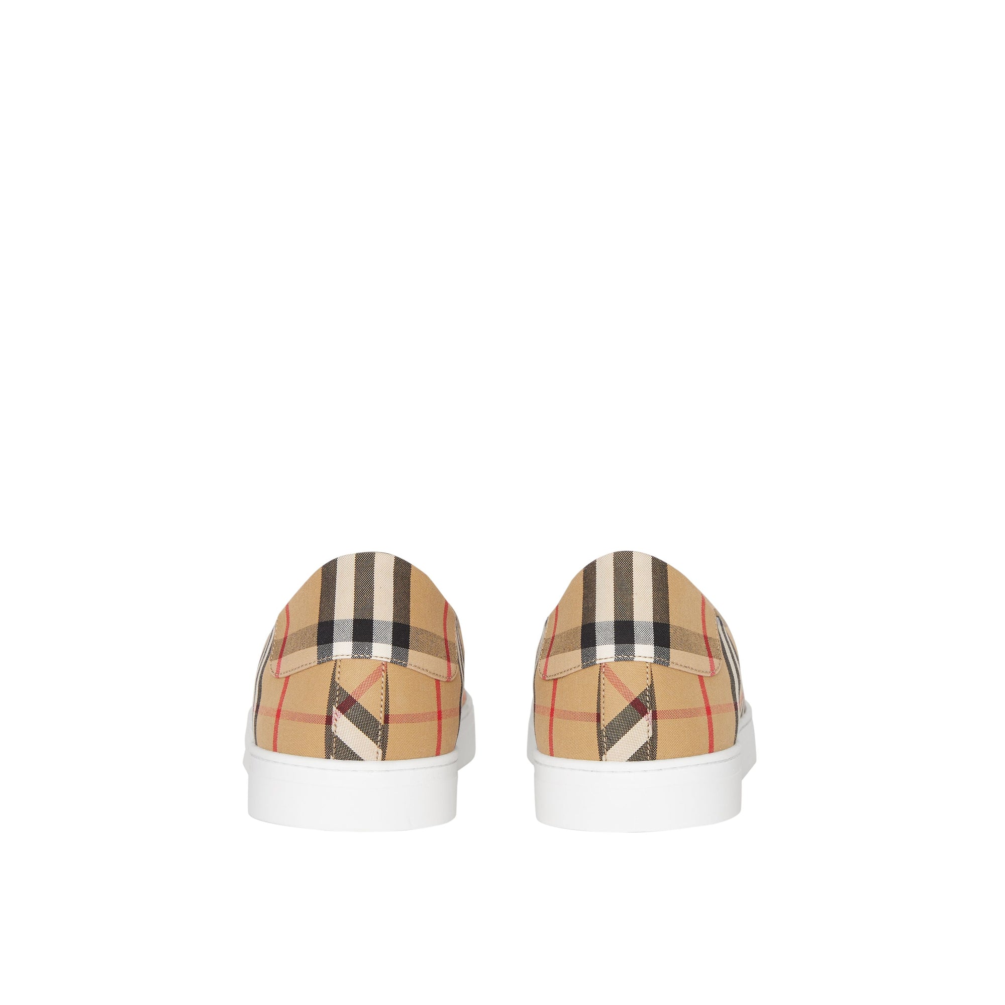 Sneakers en cuir à motif Vintage check - Antique Yellow