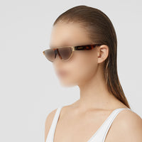 Lunettes de soleil triangulaires plaquées or - Tortoise Shell