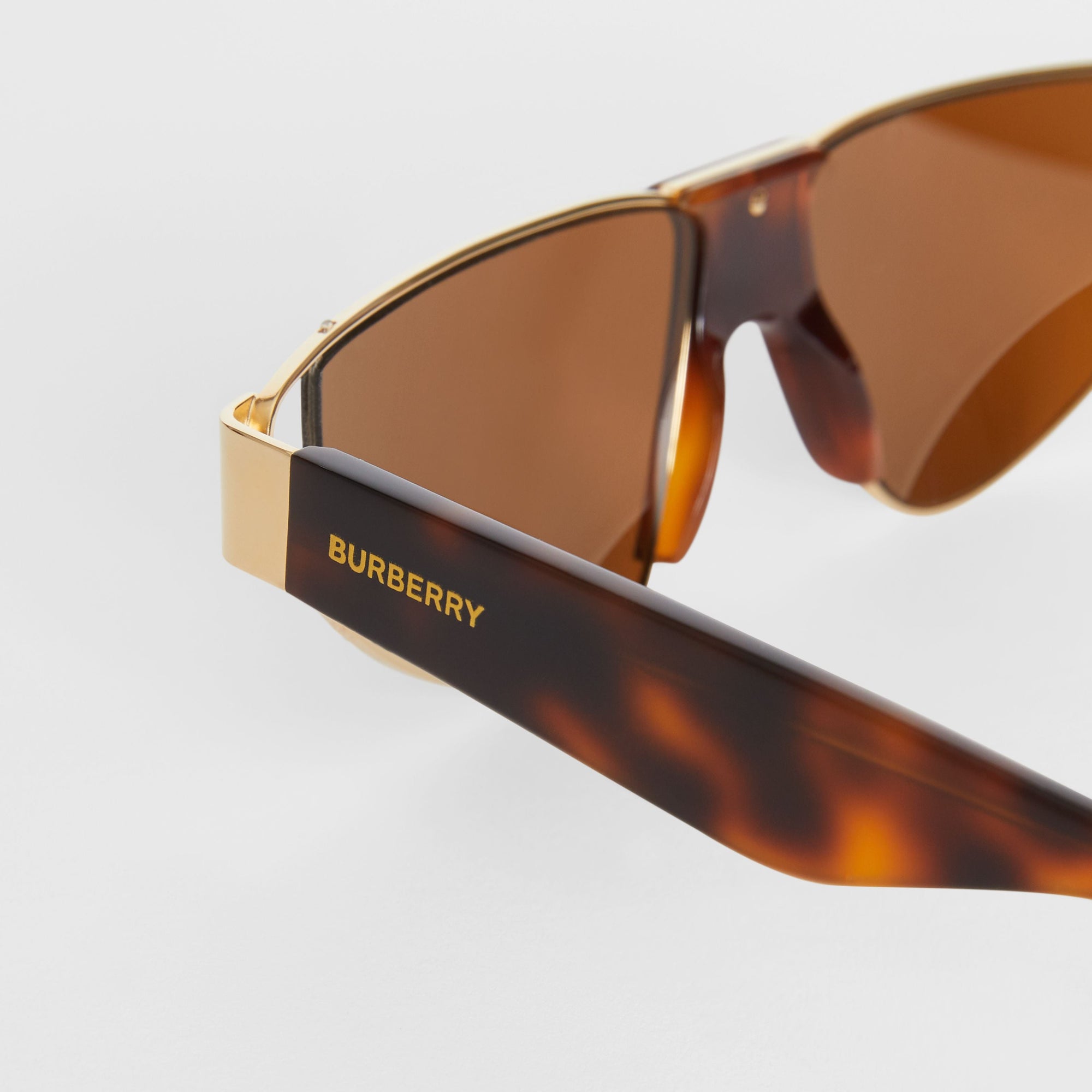 Lunettes de soleil triangulaires plaquées or - Tortoise Shell