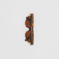 Lunettes de soleil triangulaires plaquées or - Tortoise Shell