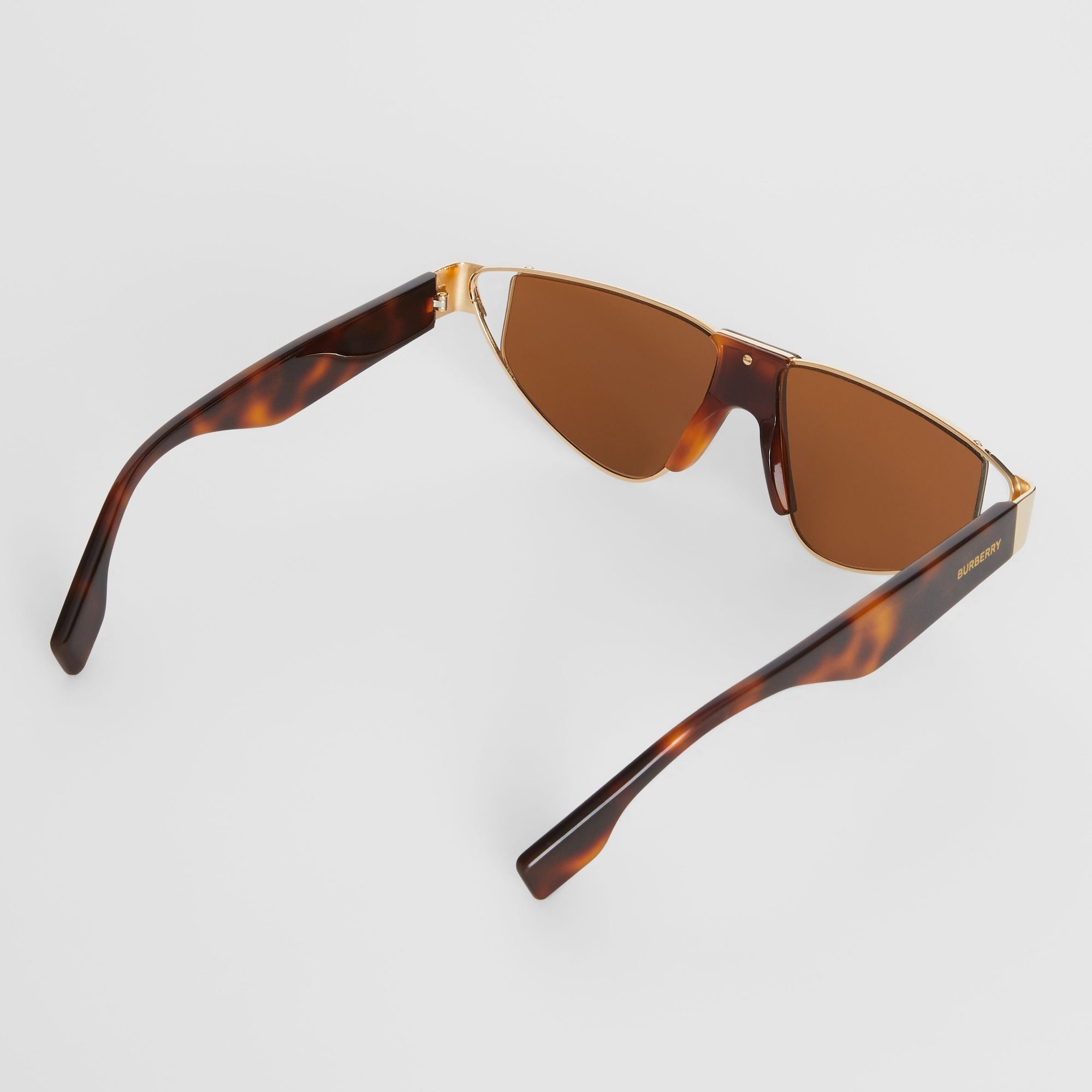 Lunettes de soleil triangulaires plaquées or - Tortoise Shell