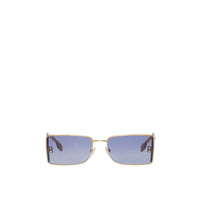 Lunettes de soleil rectangulaires à détail B - Tortoise Amber