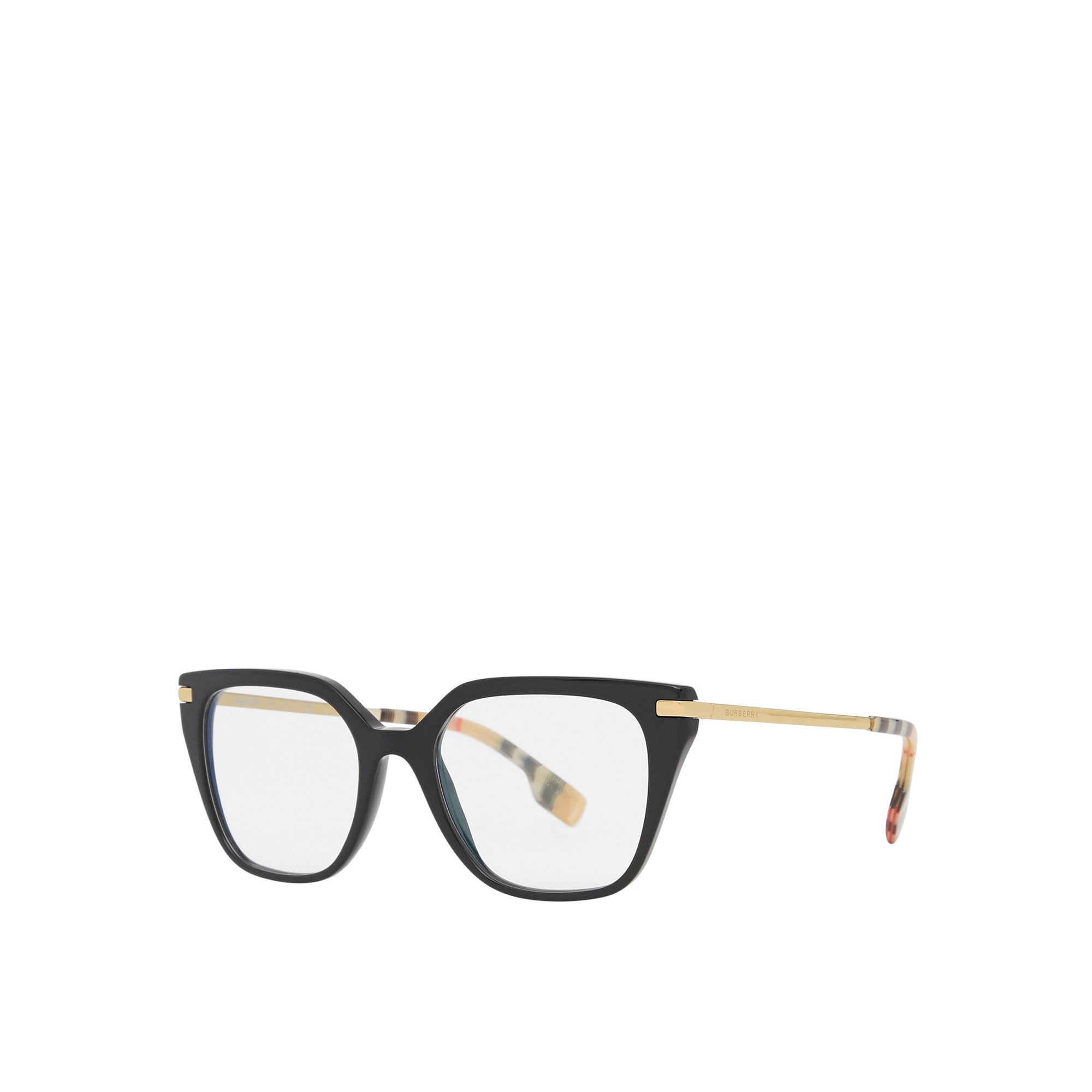 Monture carrée Vintage Check pour lunettes de vue - Black & Beige