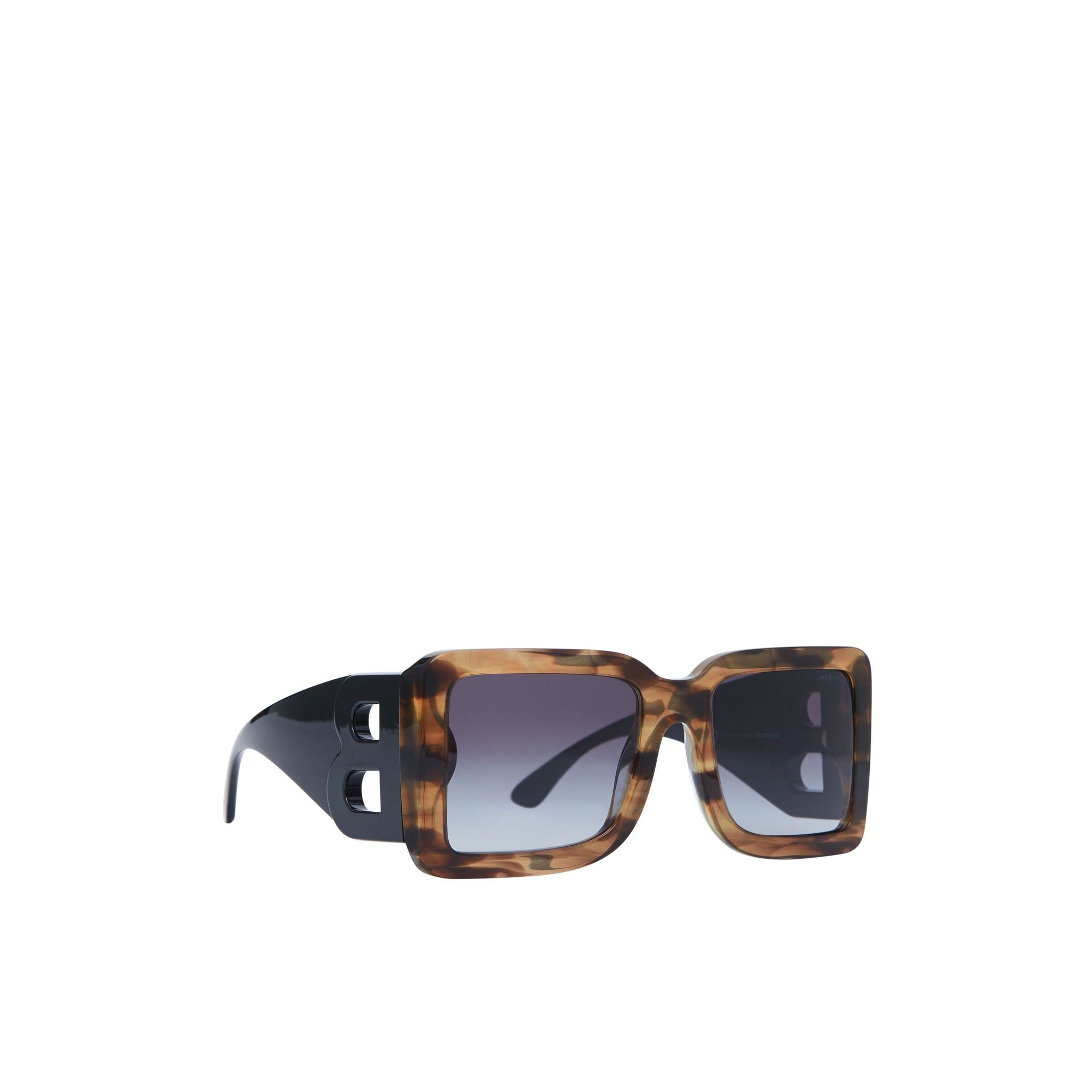 Lunettes de soleil carrées à motif « B » - Tortoise Green