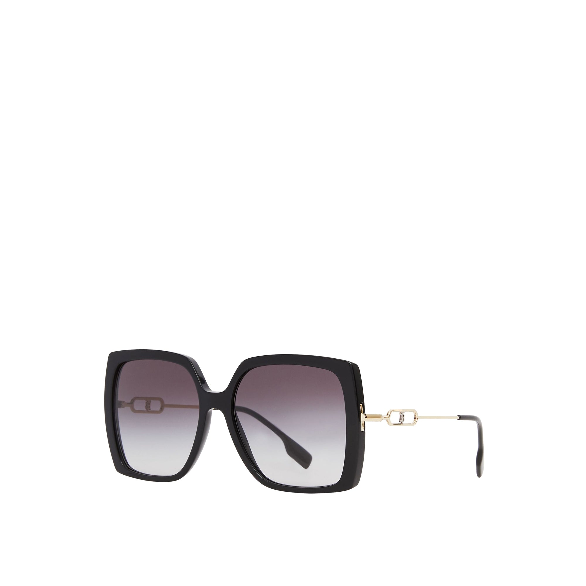 Lunettes de soleil carrées oversize à maillon - Black