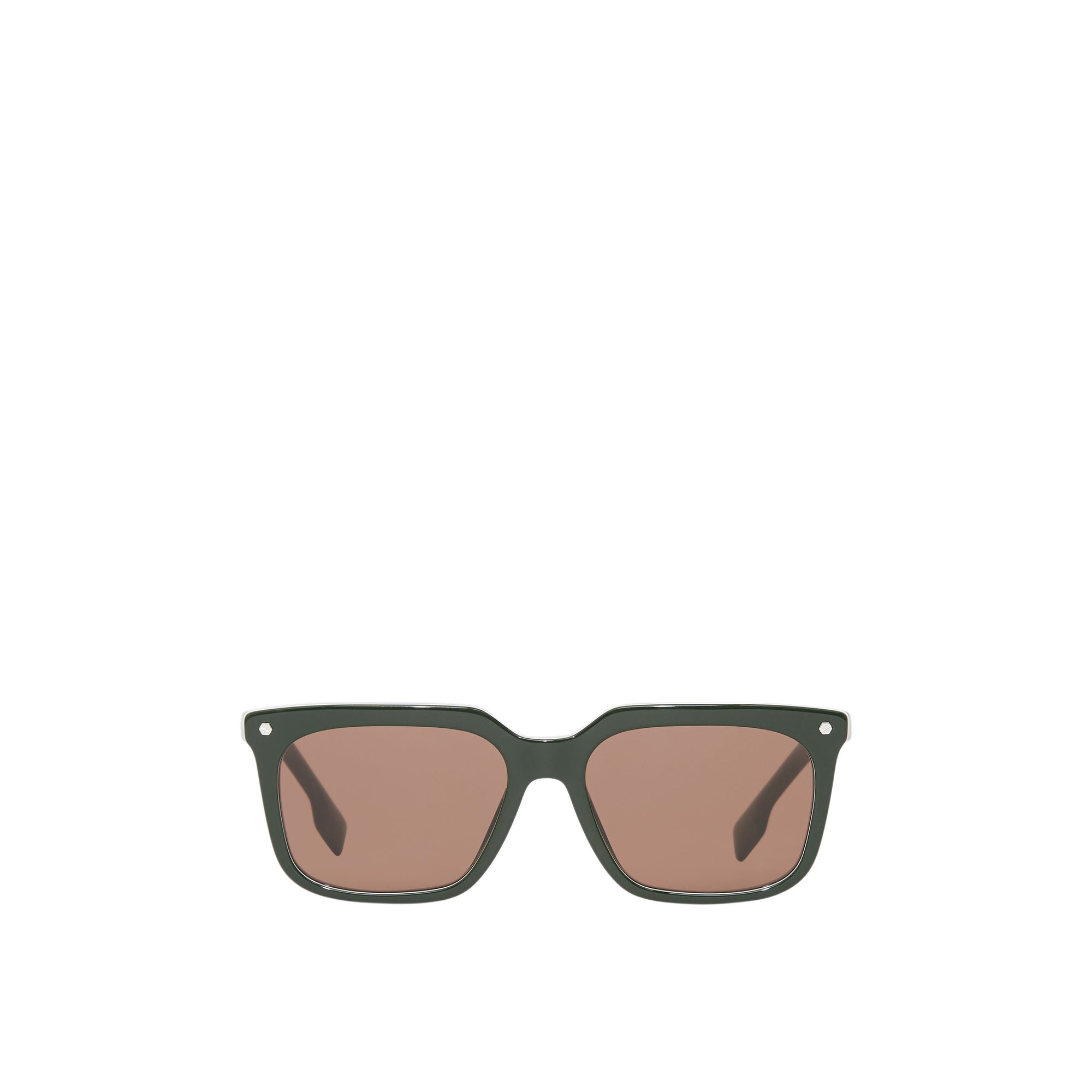 Lunettes de soleil carrées à rayures - Military Green