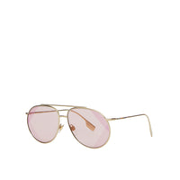 Lunettes de soleil aviateur oversize à rayures - Pink