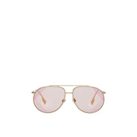 Lunettes de soleil aviateur oversize à rayures - Pink