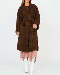 Manteau oversize en Harris Tweed - Khaki