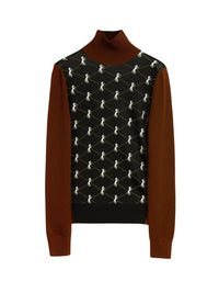 Pull col montant - Multicolor Grey