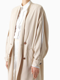 Trench en twill fluide - Dark Ivory