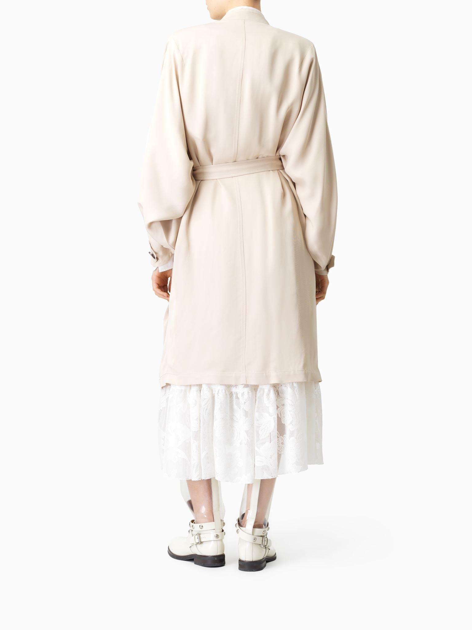 Trench en twill fluide - Dark Ivory