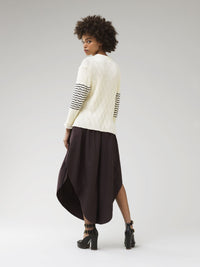 Pull marinière lacé - Seedpearl Beige