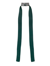 Foulard lavallière brodé - Eclipse Green