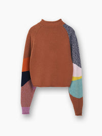 Pull patchwork en laine - Multicolor