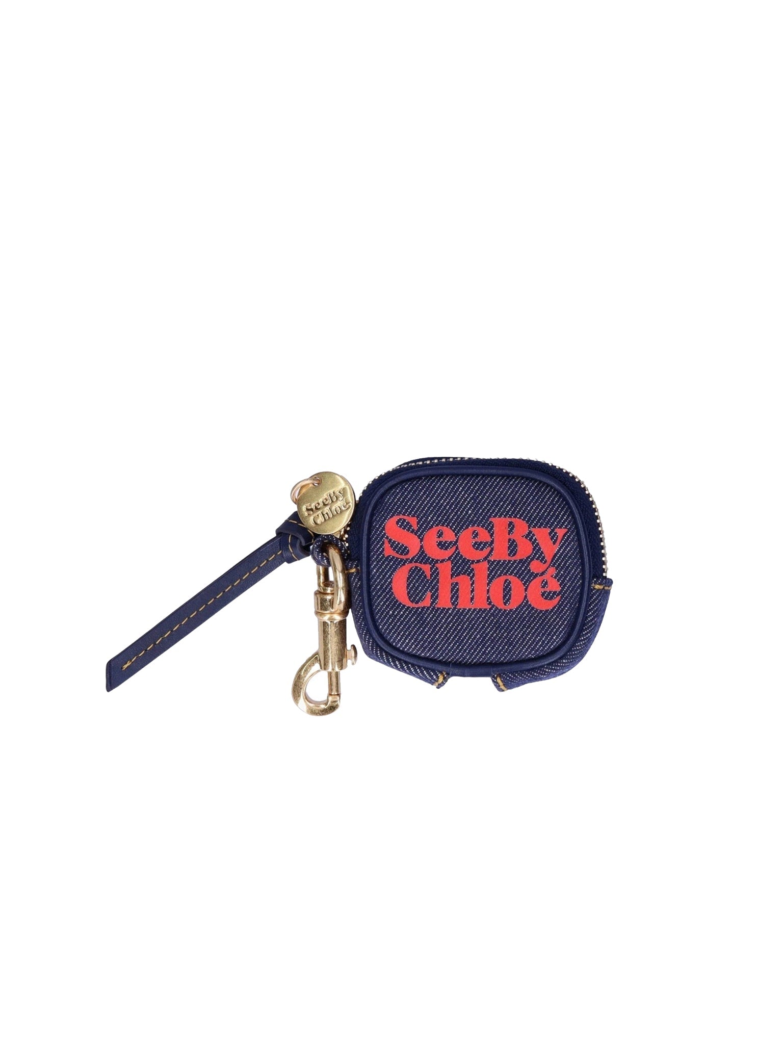 Étui pour Airpods See By Chloé Essential en cuir - Denim