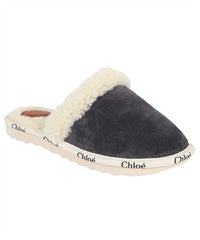 Mules Woody en cuir - Somber Grey