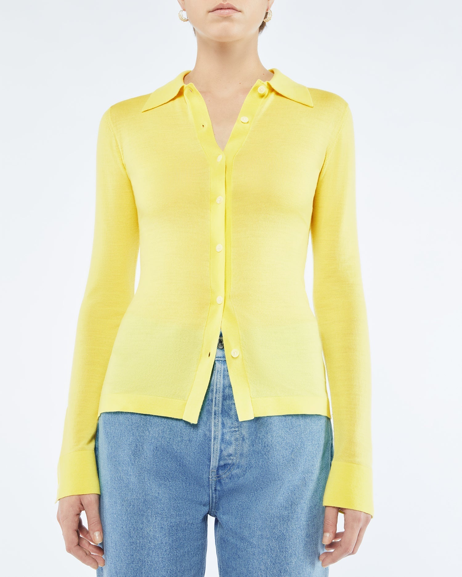 Cardigan Thalia en laine mérinos fine - Hazelnut & Cinnamon Check