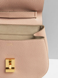 Sac porté épaule Drew en cuir - Cement Pink