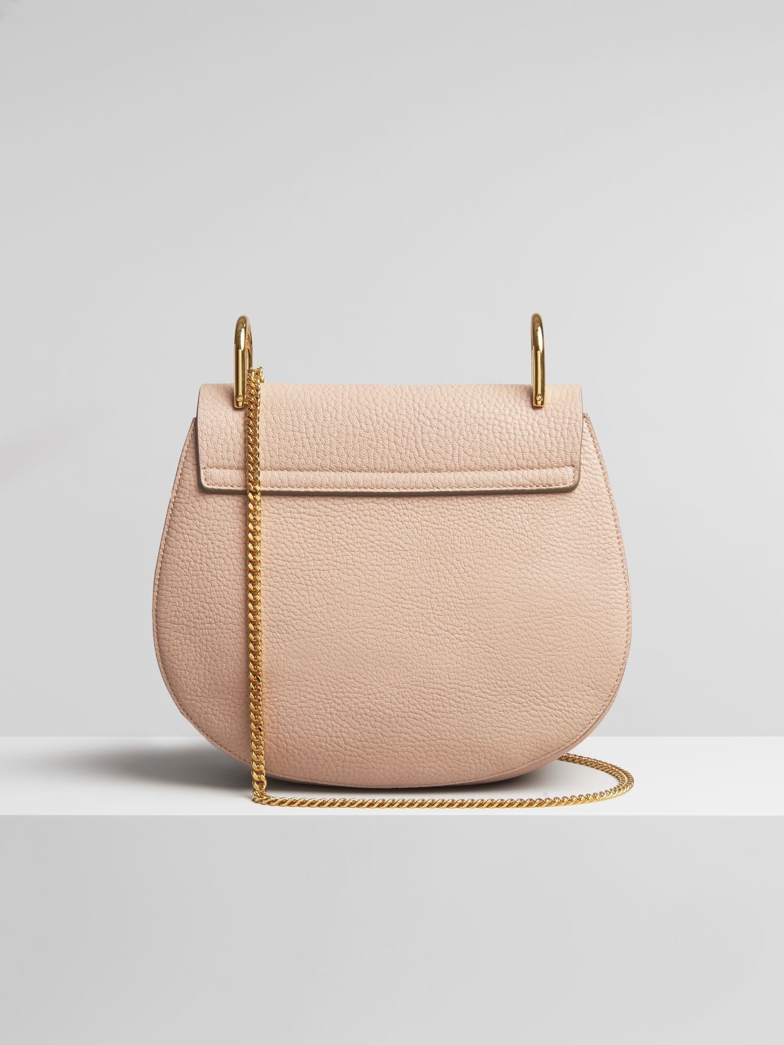 Sac porté épaule Drew en cuir - Cement Pink