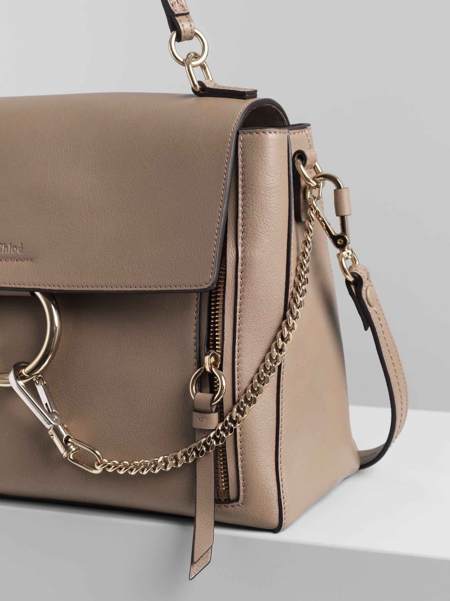 Sac double porté Faye Day en cuir - Motty Grey
