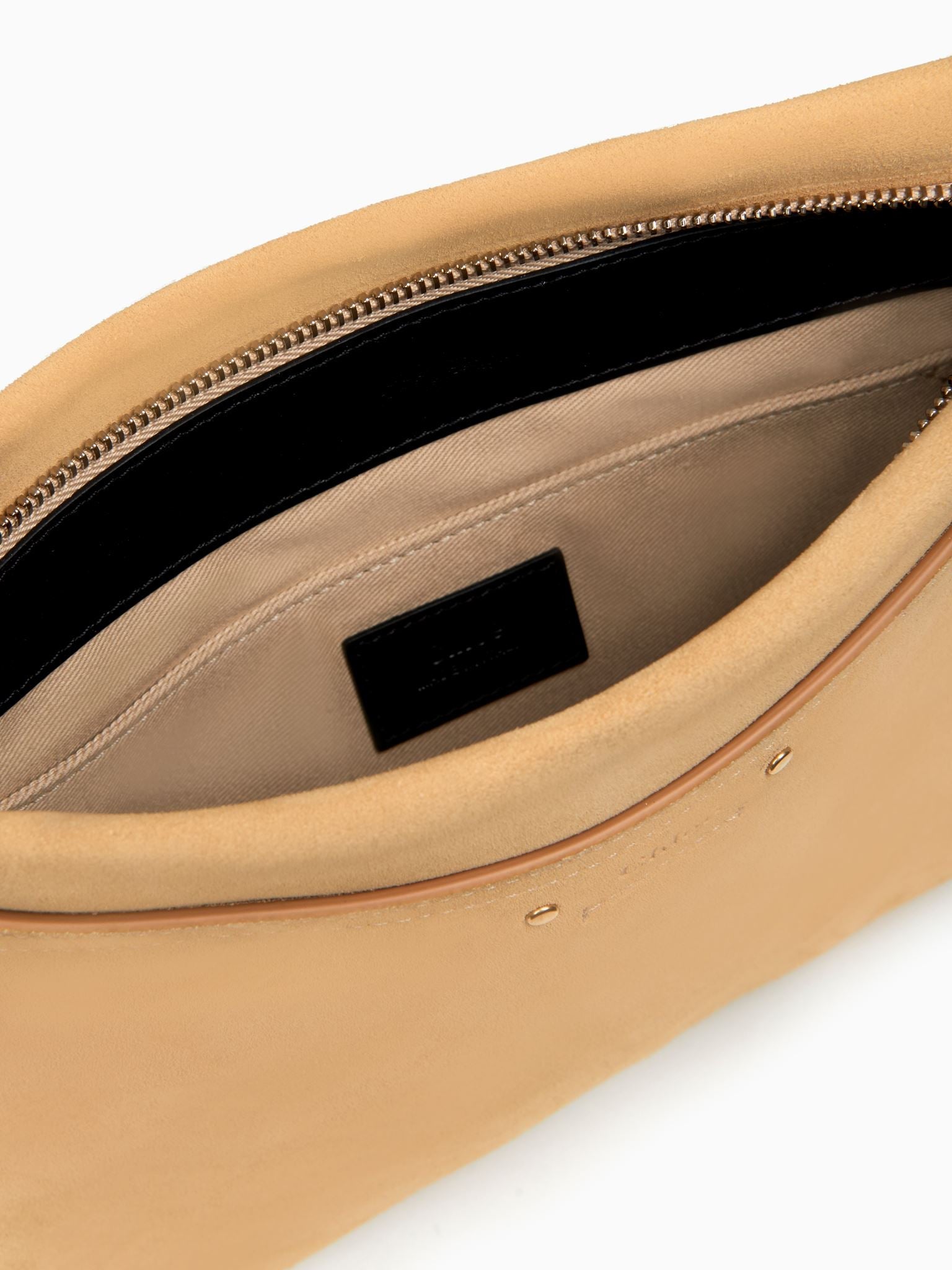Sac pochette roy en cuir - Pearl Beige