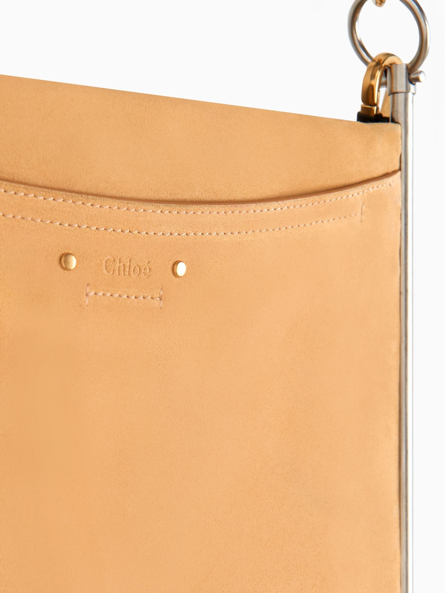 Sac pochette roy en cuir - Pearl Beige