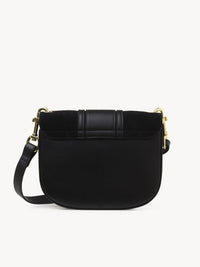 Sac porté épaule Hana en cuir - Black & Velours