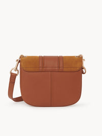 Sac porté épaule Hana en cuir - Caramello & Light Tan