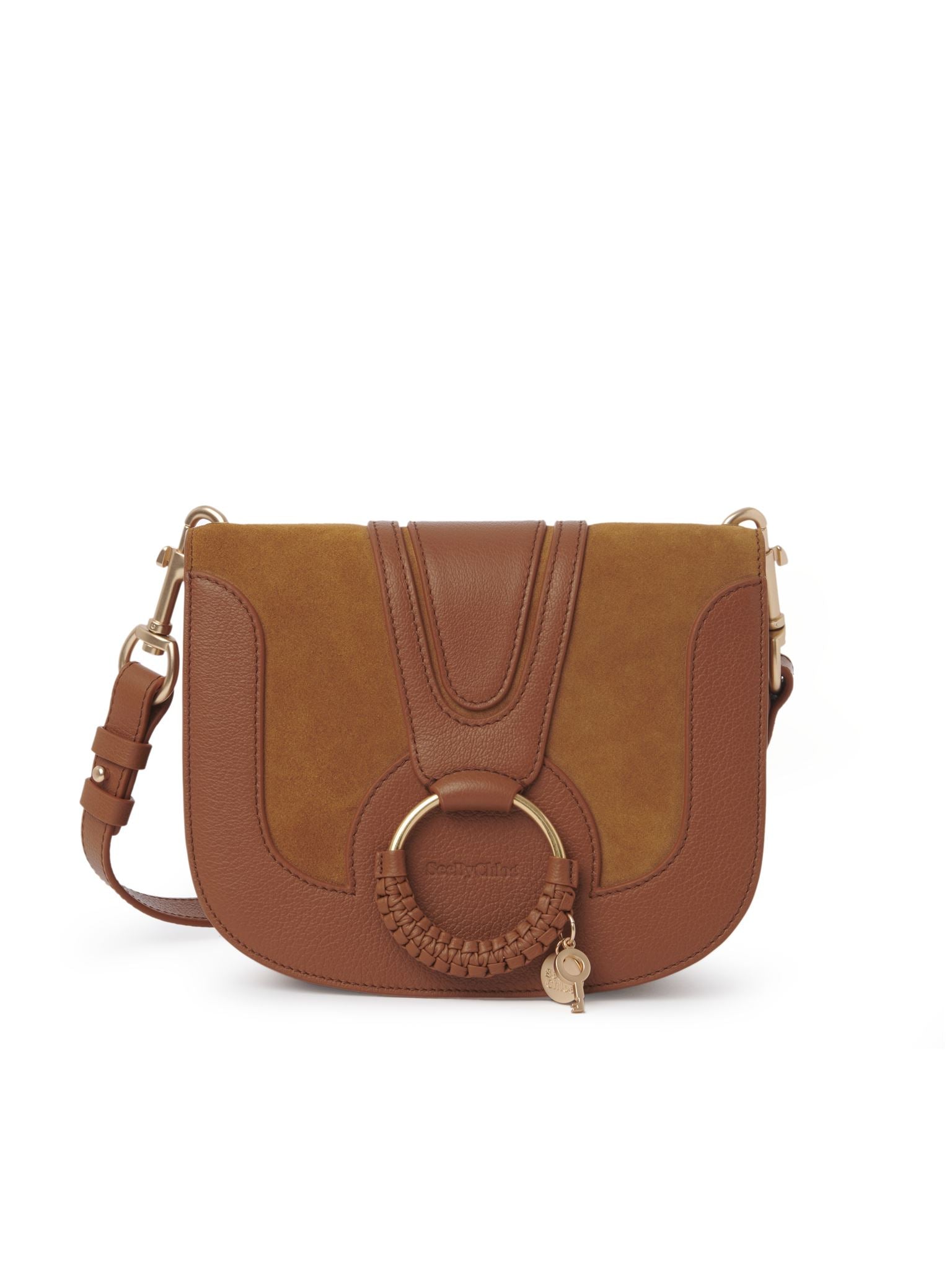Sac porté épaule Hana en cuir - Caramello & Light Tan