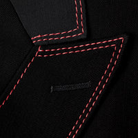 Veste militaire en sergé de soie et de laine - Black