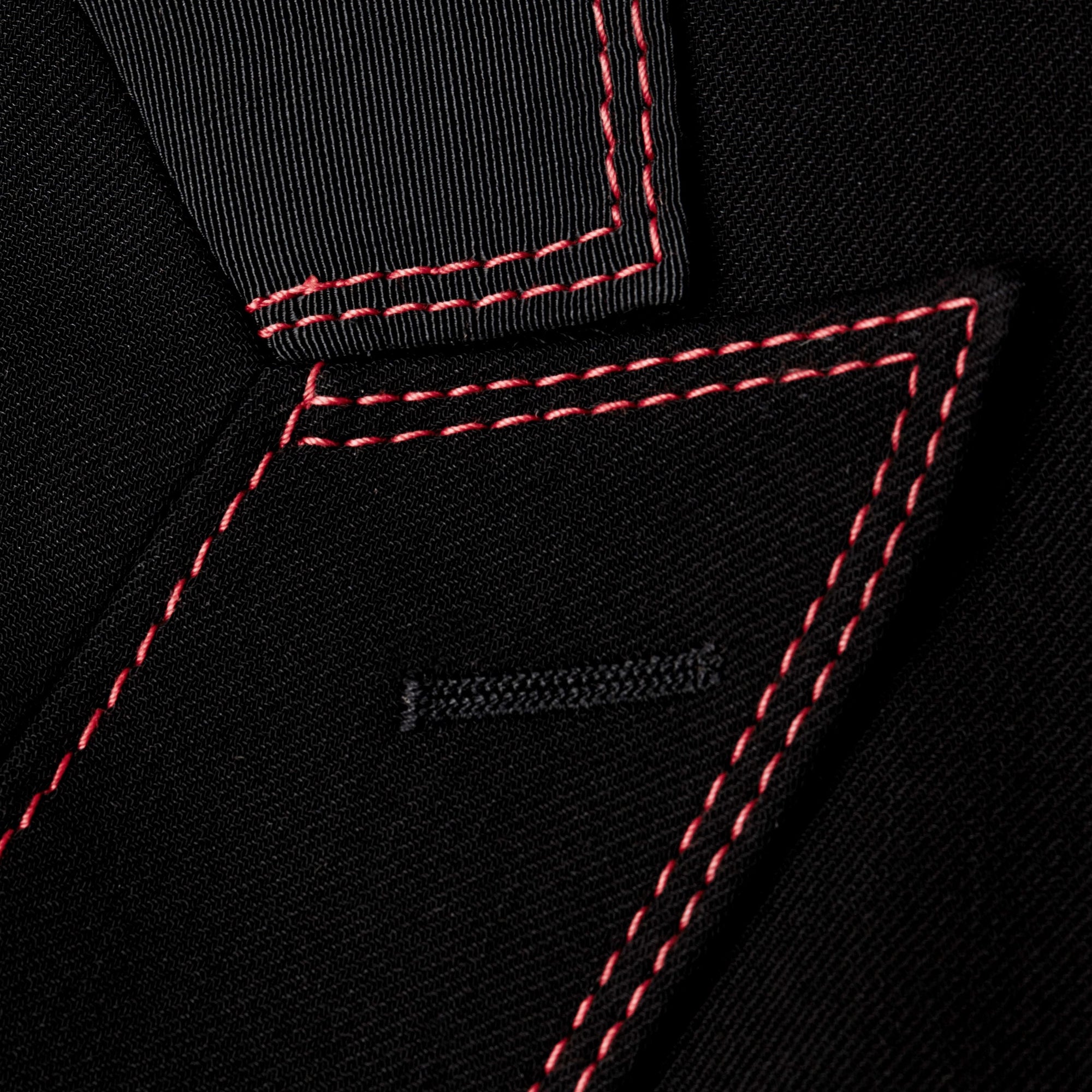 Veste militaire en sergé de soie et de laine - Black