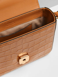 Mini sac Chloé C en cuir - Autumnal Brown