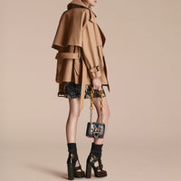 Trench-coat court déconstruit en gabardine de coton - Honey