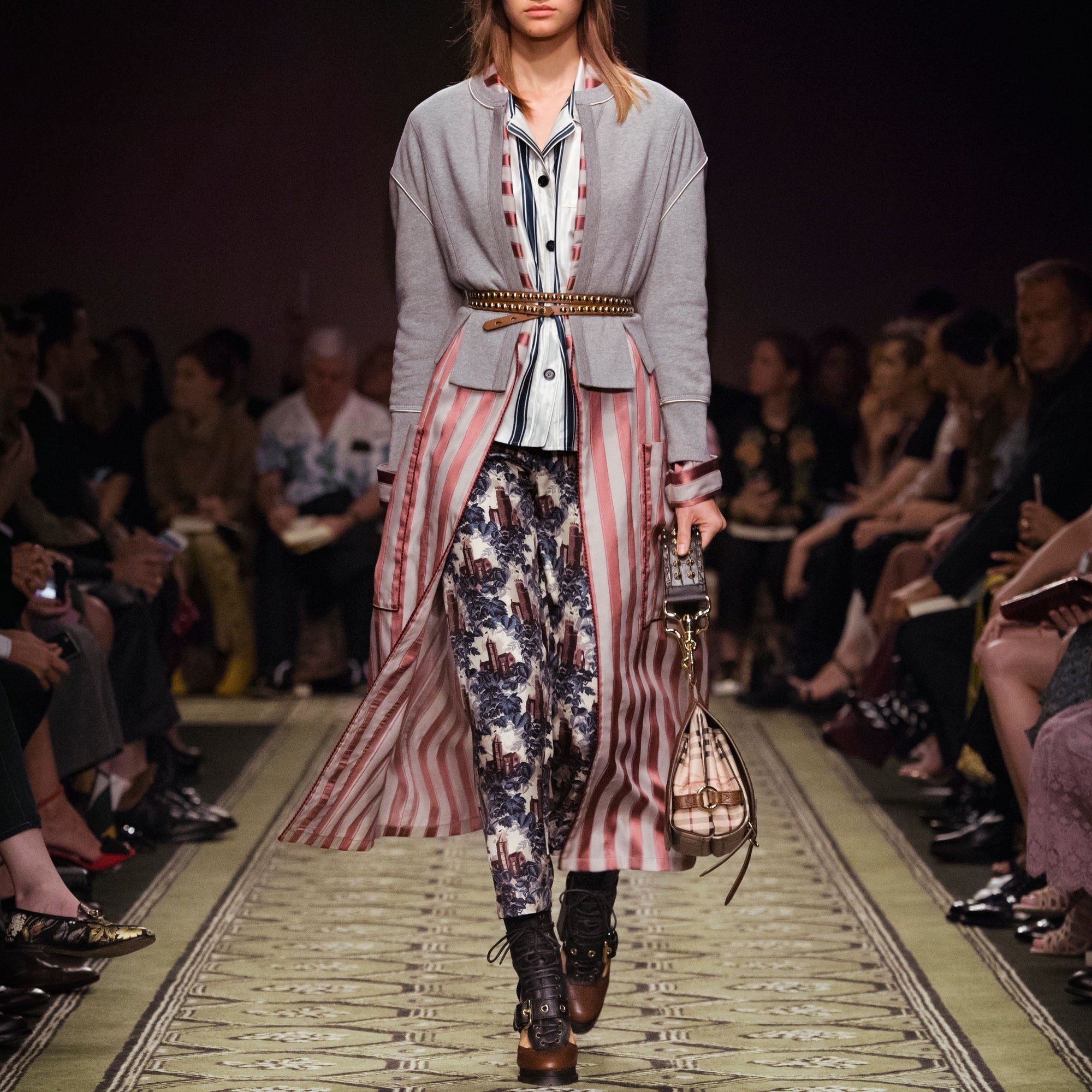 Manteau peignoir en coton et soie mélangés - Antique Blush