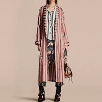 Manteau peignoir en coton et soie mélangés - Antique Blush