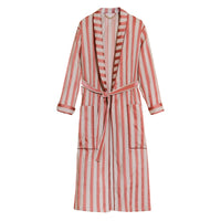 Manteau peignoir en coton et soie mélangés - Antique Blush