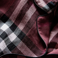 Chemise de style pyjama en coton à motif Check - Magenta Pink