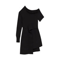 Robe sweat asymétrique - Black