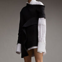 Robe sweat-shirt asymétrique - Black