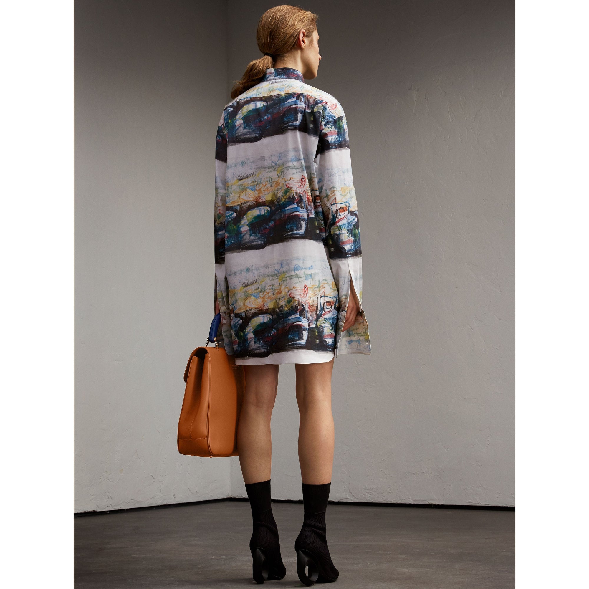 Robe chemise à imprimé Reclining Figure - Steel Blue