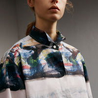 Robe chemise à imprimé Reclining Figure - Steel Blue