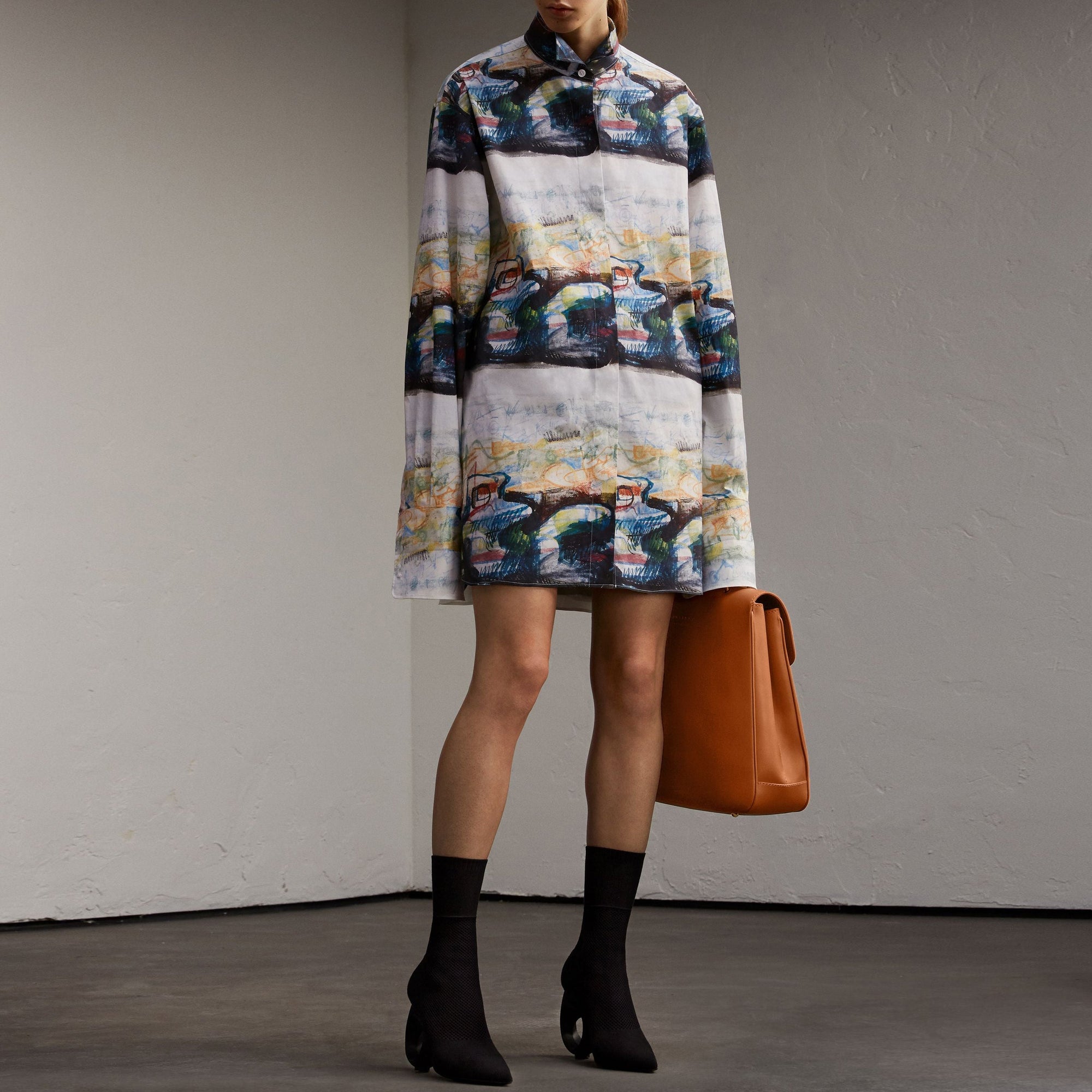 Robe chemise à imprimé Reclining Figure - Steel Blue