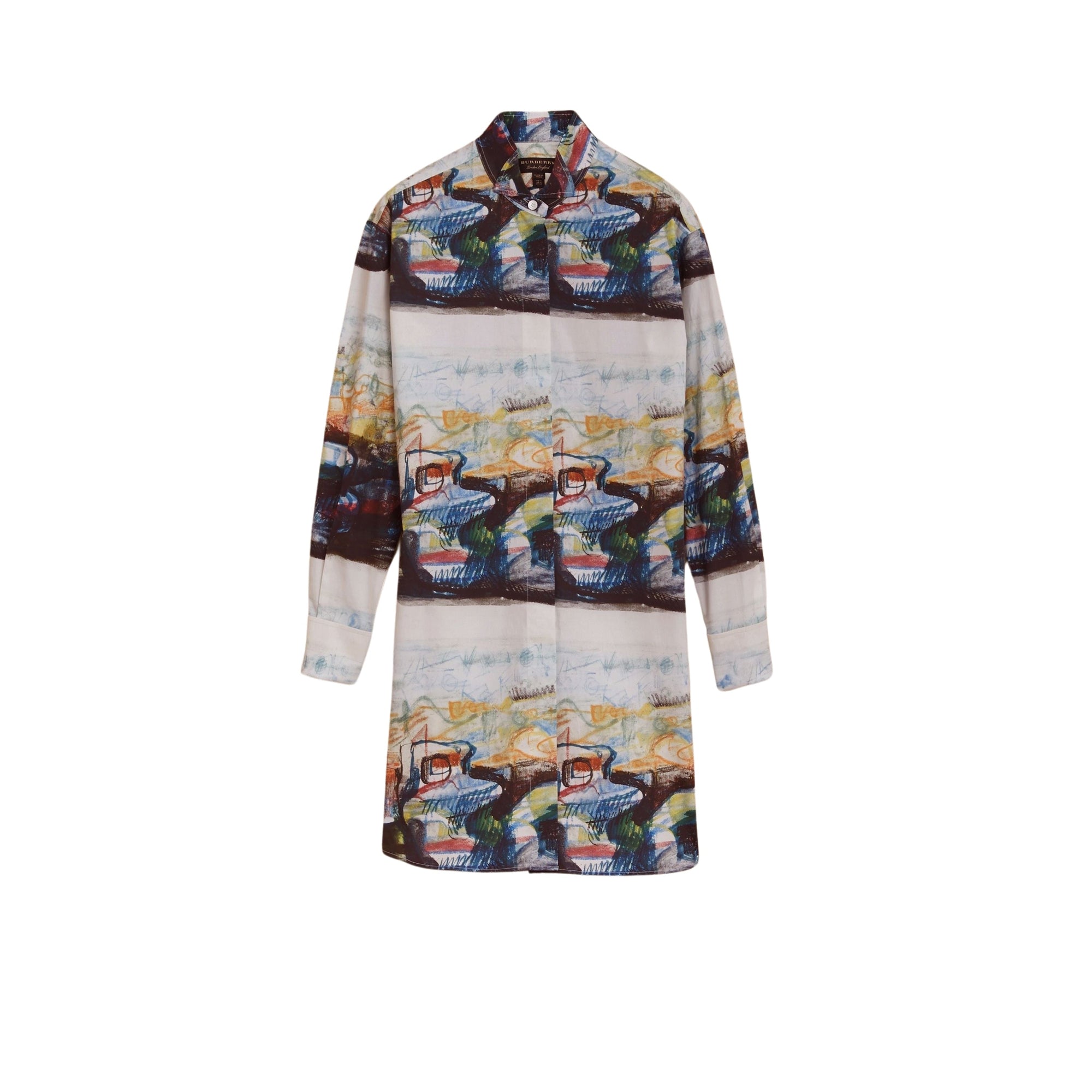 Robe chemise à imprimé Reclining Figure - Steel Blue