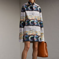 Robe chemise à imprimé Reclining Figure - Steel Blue